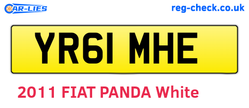 YR61MHE are the vehicle registration plates.