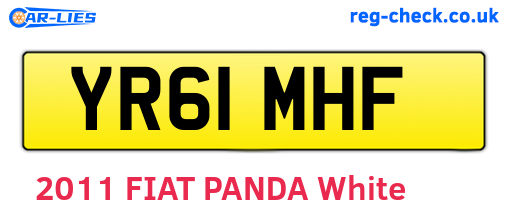 YR61MHF are the vehicle registration plates.