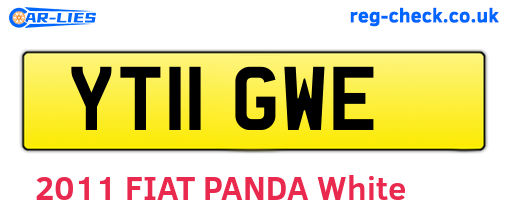 YT11GWE are the vehicle registration plates.