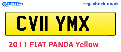 CV11YMX are the vehicle registration plates.