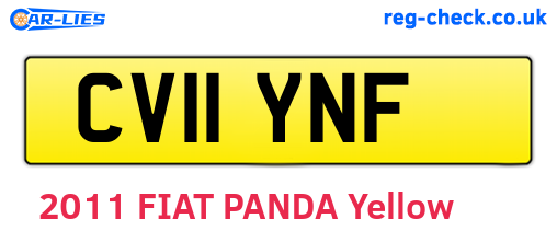 CV11YNF are the vehicle registration plates.