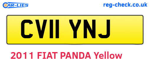 CV11YNJ are the vehicle registration plates.