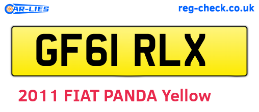 GF61RLX are the vehicle registration plates.