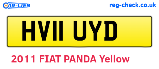 HV11UYD are the vehicle registration plates.