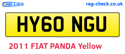 HY60NGU are the vehicle registration plates.