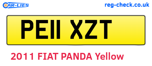 PE11XZT are the vehicle registration plates.