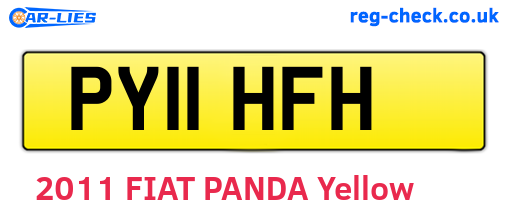 PY11HFH are the vehicle registration plates.