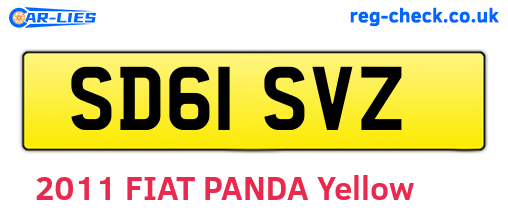 SD61SVZ are the vehicle registration plates.