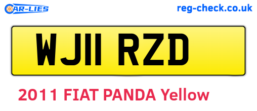 WJ11RZD are the vehicle registration plates.