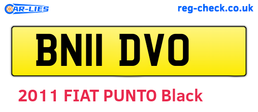 BN11DVO are the vehicle registration plates.
