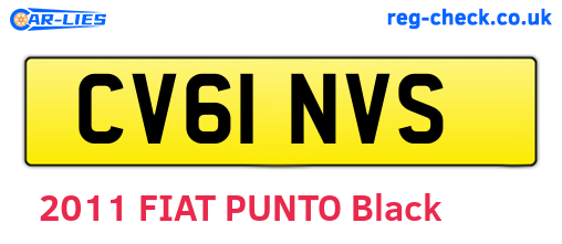 CV61NVS are the vehicle registration plates.