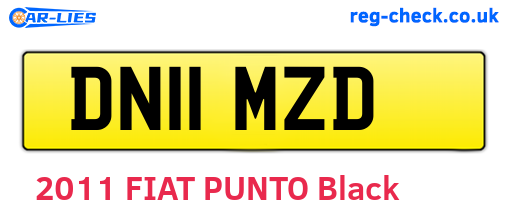 DN11MZD are the vehicle registration plates.