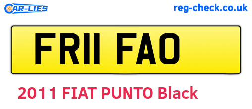 FR11FAO are the vehicle registration plates.
