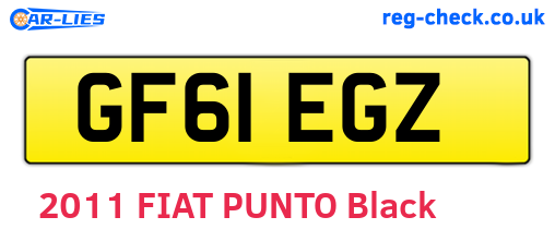 GF61EGZ are the vehicle registration plates.