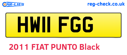 HW11FGG are the vehicle registration plates.