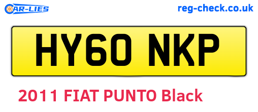 HY60NKP are the vehicle registration plates.