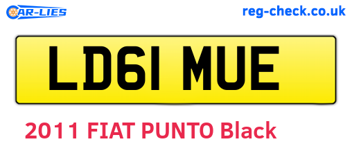 LD61MUE are the vehicle registration plates.