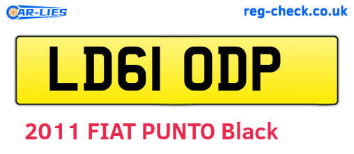 LD61ODP are the vehicle registration plates.