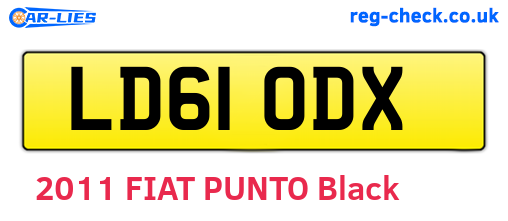 LD61ODX are the vehicle registration plates.