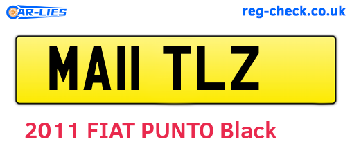 MA11TLZ are the vehicle registration plates.