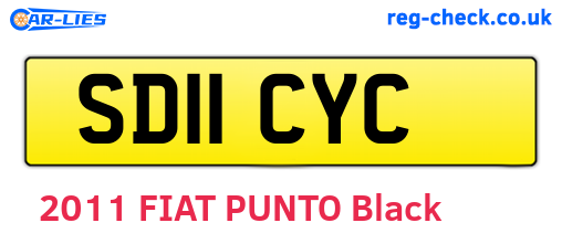 SD11CYC are the vehicle registration plates.