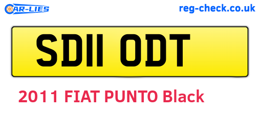 SD11ODT are the vehicle registration plates.