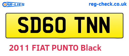 SD60TNN are the vehicle registration plates.