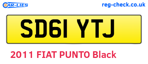 SD61YTJ are the vehicle registration plates.