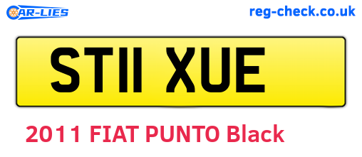 ST11XUE are the vehicle registration plates.