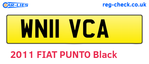 WN11VCA are the vehicle registration plates.