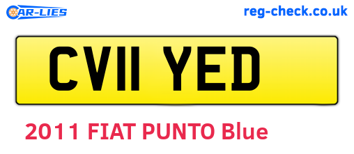 CV11YED are the vehicle registration plates.
