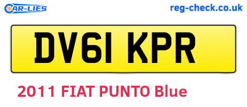 DV61KPR are the vehicle registration plates.