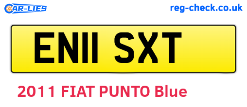 EN11SXT are the vehicle registration plates.