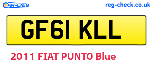 GF61KLL are the vehicle registration plates.