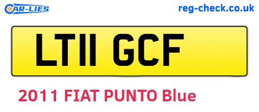 LT11GCF are the vehicle registration plates.