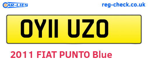OY11UZO are the vehicle registration plates.