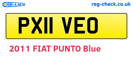 PX11VEO are the vehicle registration plates.