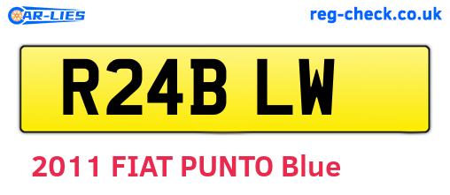 R24BLW are the vehicle registration plates.