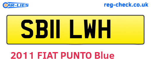 SB11LWH are the vehicle registration plates.