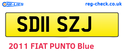 SD11SZJ are the vehicle registration plates.