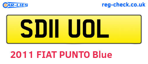 SD11UOL are the vehicle registration plates.