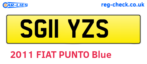 SG11YZS are the vehicle registration plates.