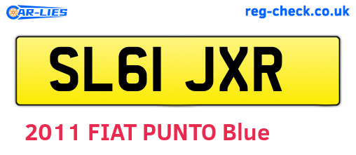 SL61JXR are the vehicle registration plates.