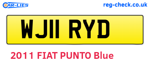 WJ11RYD are the vehicle registration plates.