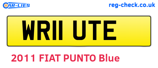 WR11UTE are the vehicle registration plates.