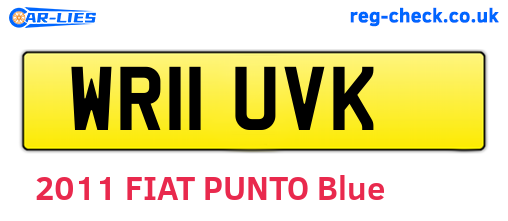 WR11UVK are the vehicle registration plates.