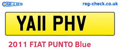 YA11PHV are the vehicle registration plates.