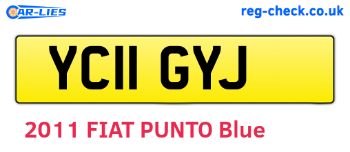 YC11GYJ are the vehicle registration plates.
