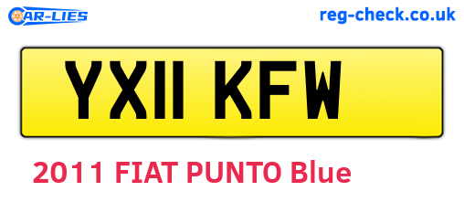 YX11KFW are the vehicle registration plates.