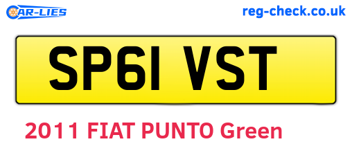 SP61VST are the vehicle registration plates.